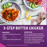 Patak’s Butter Chicken 3-Step Sauce Kit - Mild & Creamy curry sauce Base w/Pre-Measured Spice Paste & Whole Spices - Home Cooking Butter Chicken Sauce