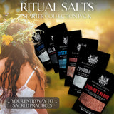 Ritual Salt Starter Collection Pack for Ceremony and Spell - Handcrafted Negative Energy Protection Crystals for Witchcraft Supplies - Witches