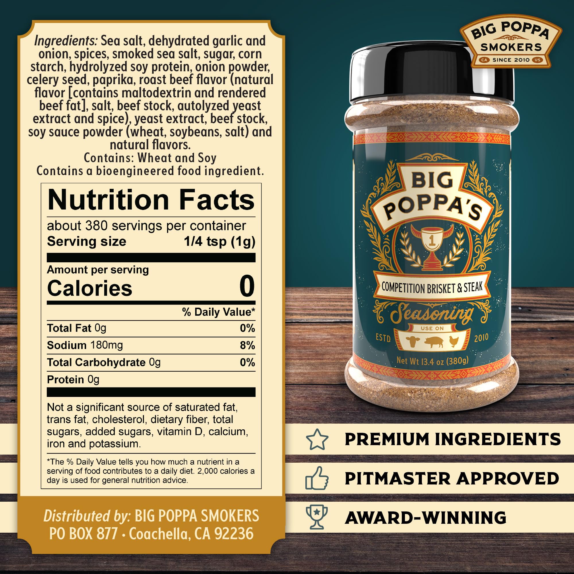 Big Poppa’s Steakhouse Grill Bundle - Savory BBQ Rubs & Championship BBQ Sauce Kit for Beef, Chicken and Pork - Balanced, Juicy Flavor for Steak