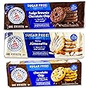 Voortman Sugar Free Cookies - Variety Pack - Chocolate Chip - Fudge Brownie Chocolate Chip - Iced Almonette - 3 Packs Total