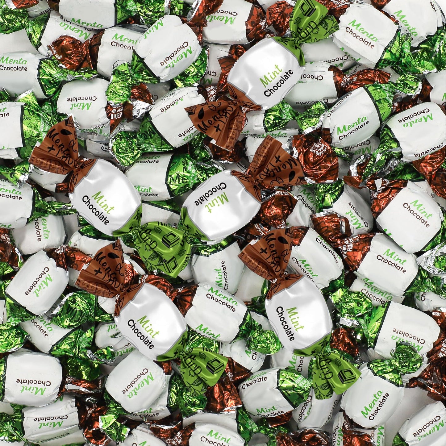 Arcor Chocolate Filled Mints Candy | 2 Pound Bag | Individually Wrapped Chocolate Mint Hard Candy | Old Fashioned Refreshing Treat with Creamy Filling