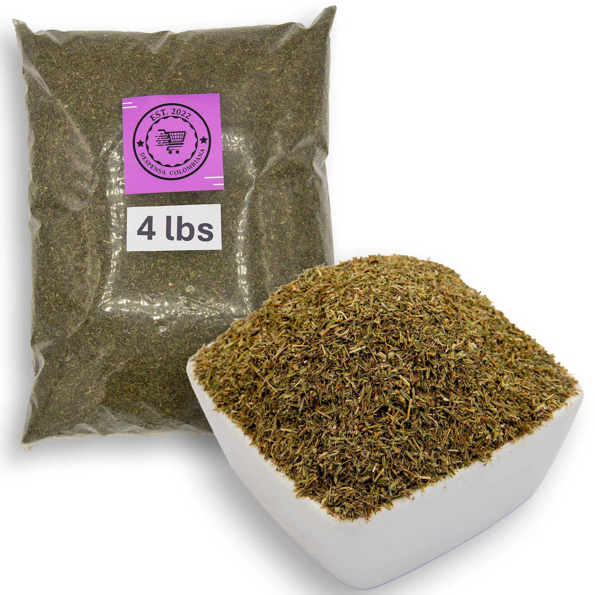 4 lbs Dried Thyme Leaves Bulk - Despensa Colombiana 64 oz - Tomillo - Thyme Spice for Cooking