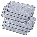 CleanZoom Microfiber Mop Heads Replacements, Reusable Mop Pads (6 Pack) - Compatible with Swiffer Wet Jet Mop