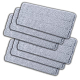 CleanZoom Microfiber Mop Heads Replacements, Reusable Mop Pads (6 Pack) - Compatible with Swiffer Wet Jet Mop