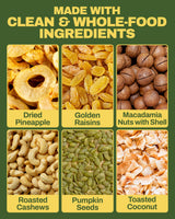 SteadyCrunch Island Power Trail Mix - Gluten Free & Vegan Travel Snacks - Mixed Nuts, Dried Fruit Healthy Snacks for Adults & Kids - Cashew, Macadamia