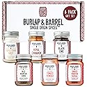 Burlap & Barrel 6-Pack Spice Gift Set - 6 Full-Size Jars of Favorite Spices for the Curious Cook - Includes Cinnamon, Garlic & More Seasonings - As