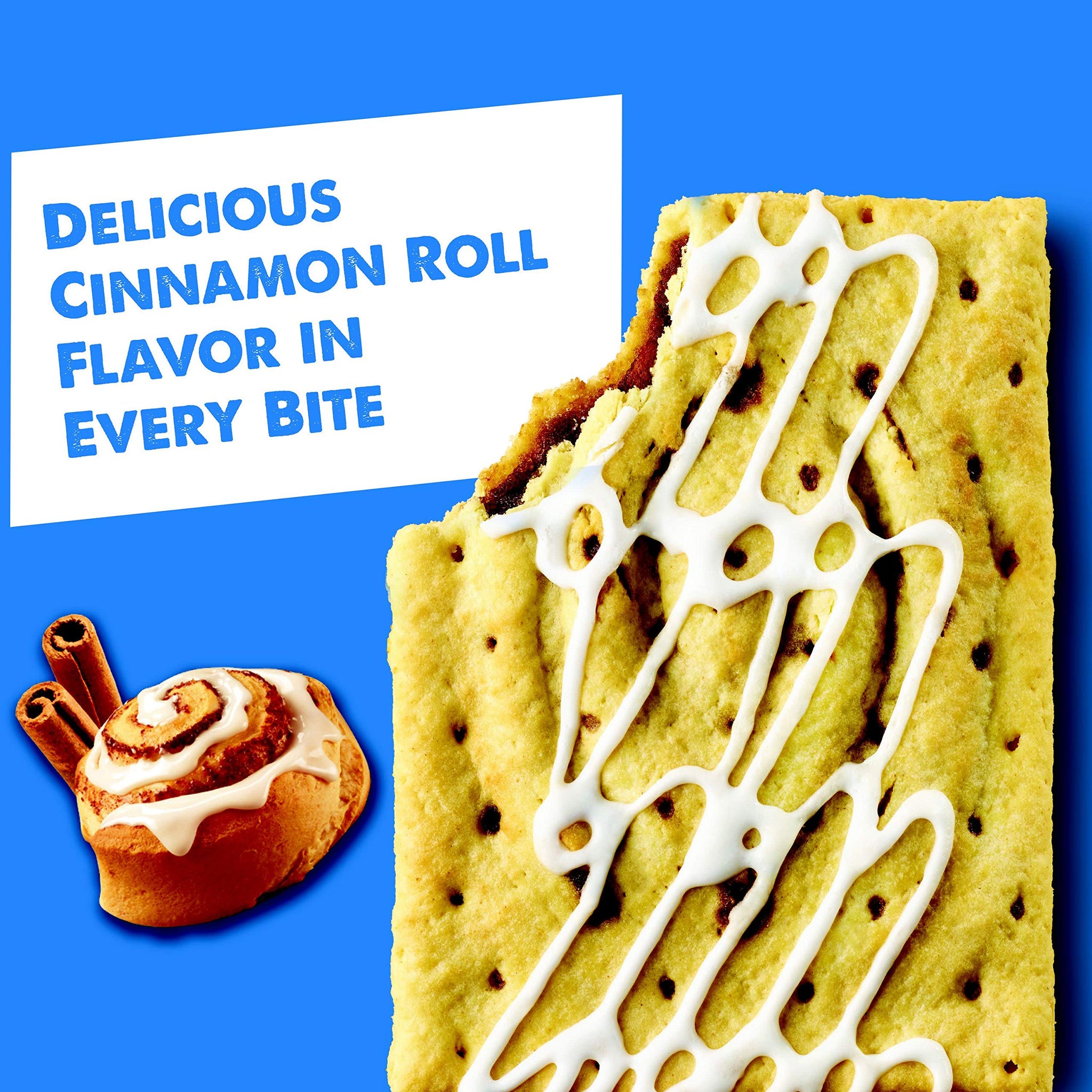 Pop-Tarts, Breakfast Toaster Pastries, Frosted Cinnamon Roll, 6.772lb Case (32 Count)