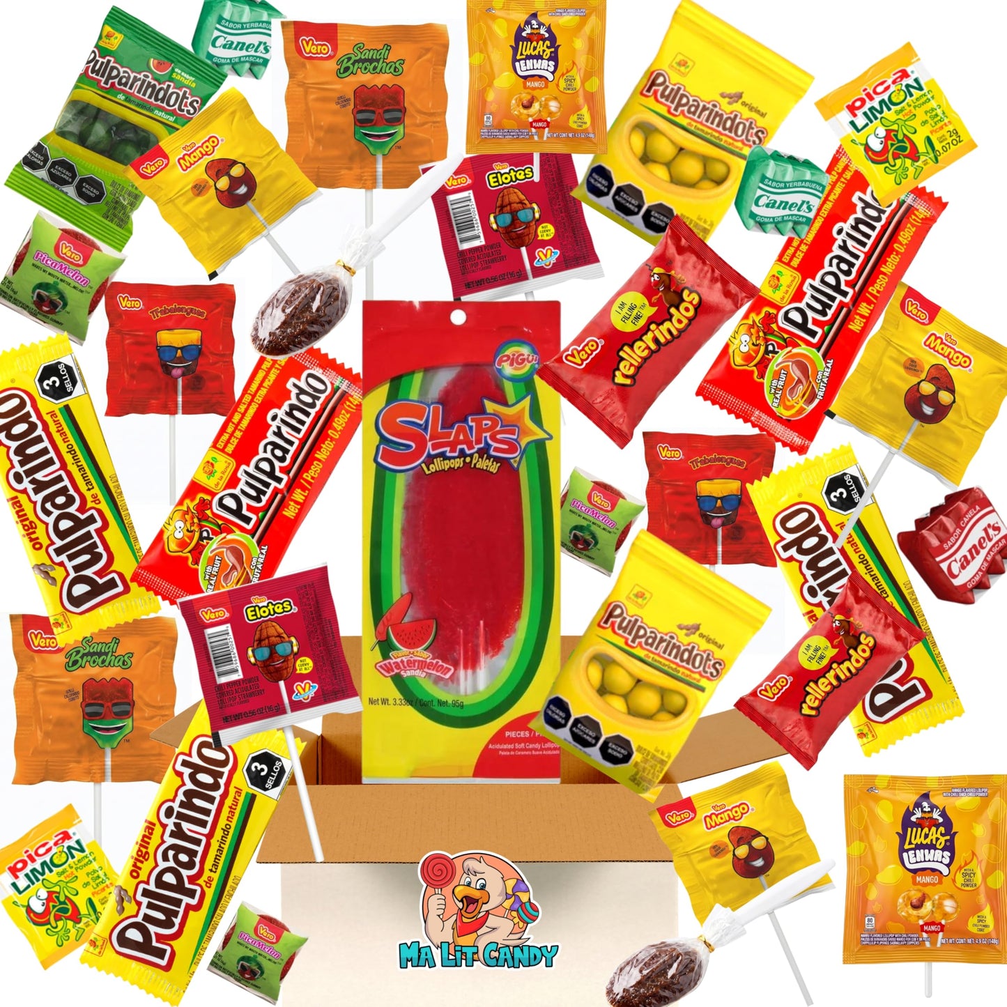 5 Pounds Box, 200+ Mexican Candy Variety Pack - Bulk Mexican Candy - Great For Pinata, Office, & Gifting by MA LIT CANDY