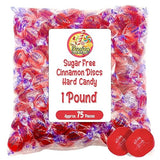 Sugar Free Cinnamon Hard Candy Arcor- 1lb Bulk Bag (Approx. 75 pieces), Individually Wrapped | Premium Sugar Free Cinnamon Candy | Delicious Keto