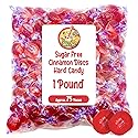 Sugar Free Cinnamon Hard Candy Arcor- 1lb Bulk Bag (Approx. 75 pieces), Individually Wrapped | Premium Sugar Free Cinnamon Candy | Delicious Keto