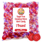 Sugar Free Cinnamon Hard Candy Arcor- 1lb Bulk Bag (Approx. 75 pieces), Individually Wrapped | Premium Sugar Free Cinnamon Candy | Delicious Keto