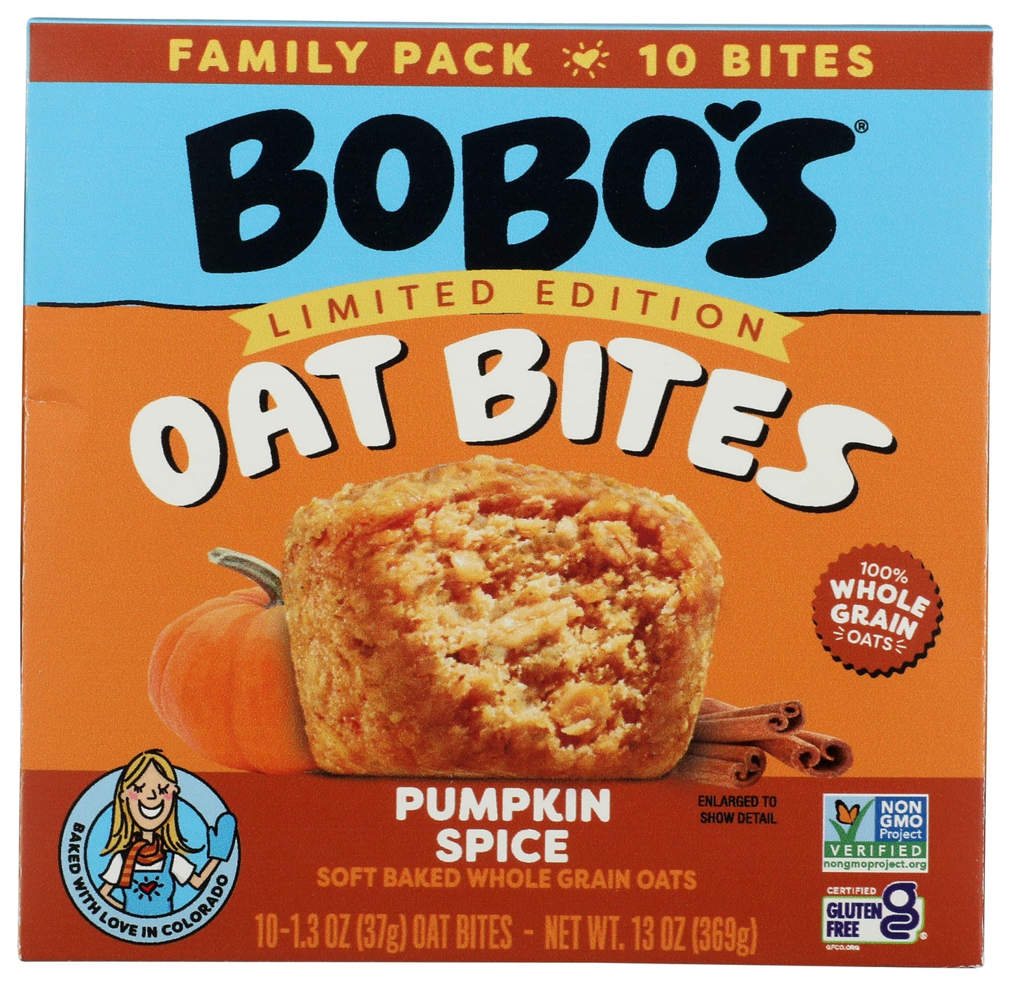 Bobo'S Oat Bars Pumpkin Spice Oat Bites, 13 Oz