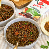 Camellia Beans Spicy Lentils Flavor Infusion Seasoning Mix - Savory Cumin, Garlic & Chili Blend with Vegetables - All-Natural, Non-GMO, No MSG