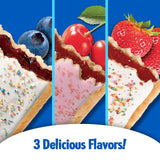 Pop-Tarts Breakfast Toaster Pastries, Flavored Variety Pack, Frosted Strawberry, Frosted Blueberry, Frosted Cherry, 22 oz (12 Count)(Pack of 12)