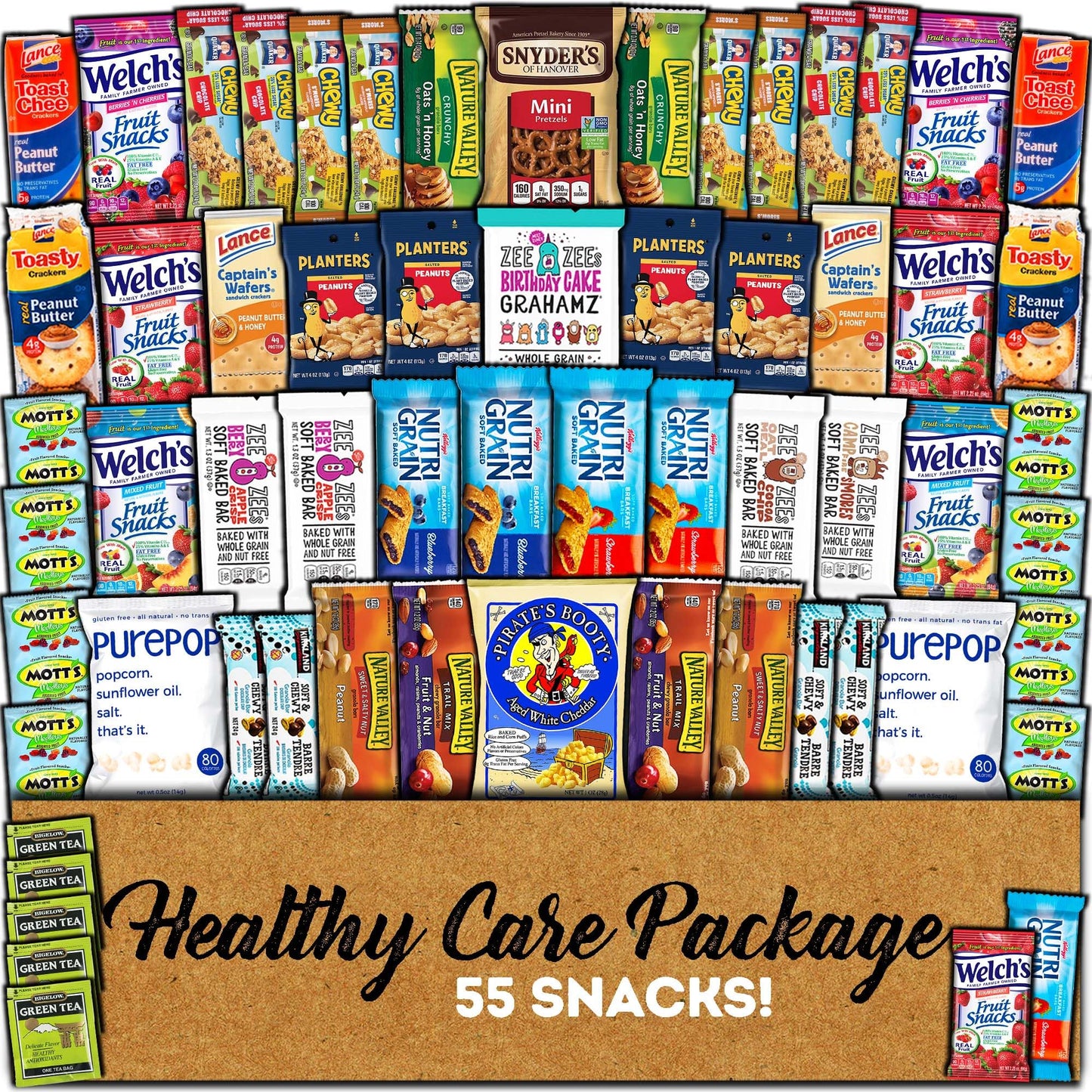 CRAVEBOX Healthy Snack Box Care Package (55 count) Variety Snacks Pack - College Back to School, Graduation