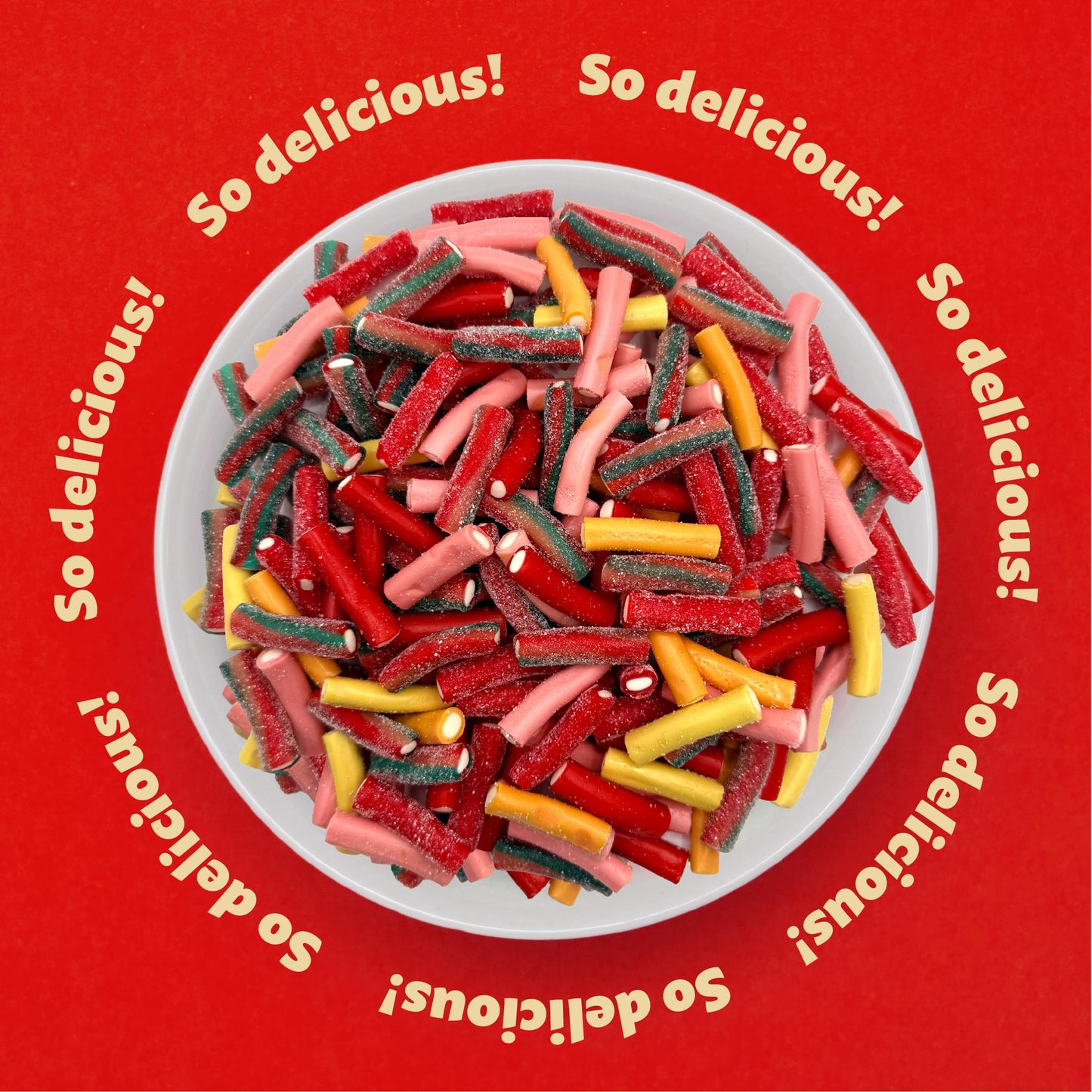 Pencil Bites Gummy Candy | 1 Pound Pack | Assorted Fruit Flavors Chewy Candies | Sweet & Sour Filled Mini Rope Candy | Bulk Gummy Candies for Parties