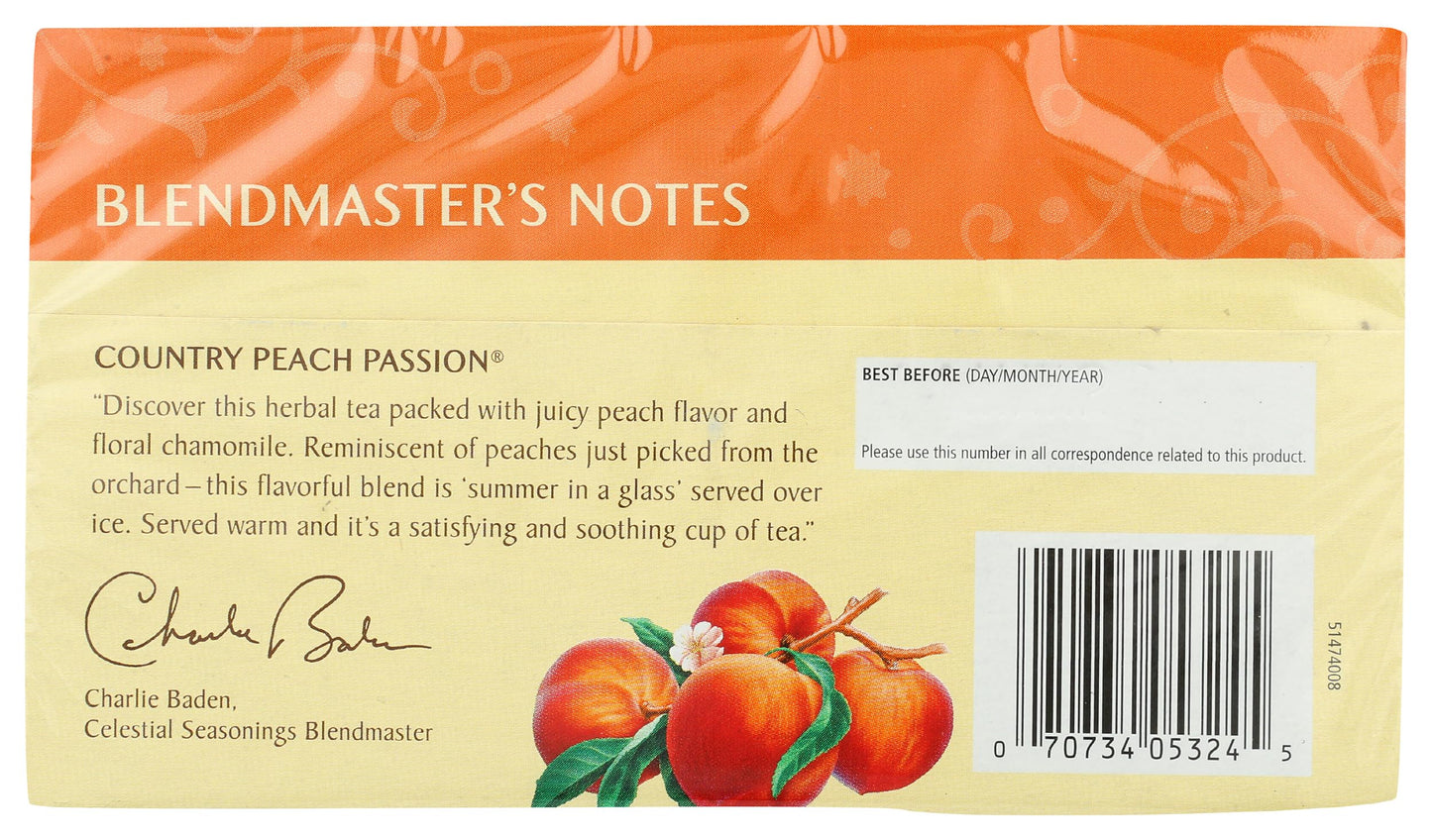 Celestial Seasonings Natural Herb Tea, Country Peach Passion, 20 ct