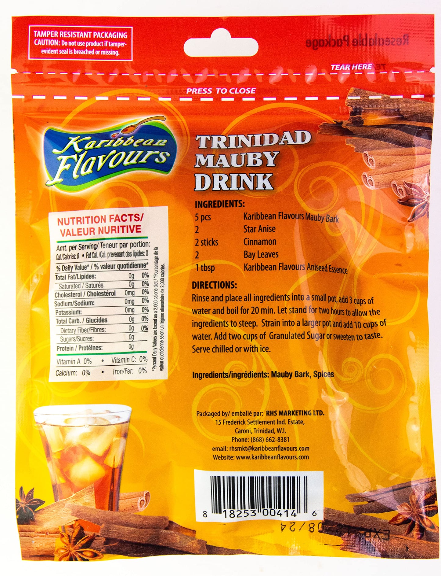 Mauby Bark and Spices | Mavi | Maby | Bitter Bark | Makes Cool Refreshing Beverage (3 Oz (Pack of 2))