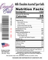 Candyout Chocolate Assorted Sport Balls 2 Pounds - Foil Wrapped Chocolate Candy in Sealed Bag