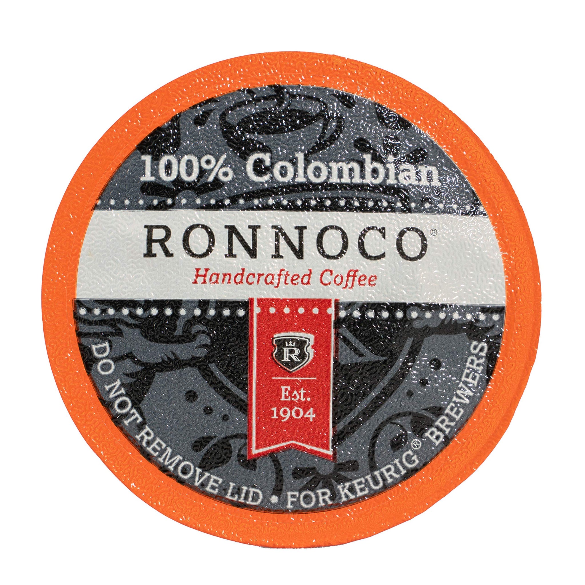 Ronnoco 100% Colombia Supremo Coffee | 12 Count | Handcrafted Medium Roast Coffee Pods | Single-Serve Cups for Coffee Maker at the Office, Hotel, or