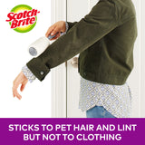 werpower Scotch-Brite Lint Roller, 50 Percent Stickier, 1 Roller with 48 Sheets, Refillable Lint Brush