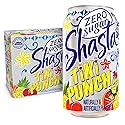 Shasta Zero Sugar Tiki Punch | 12-Pack of 12oz Cans | Tropical Punch Flavor | Sugar-Free & Sweet | Caffeine-Free