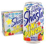 Shasta Zero Sugar Tiki Punch | 12-Pack of 12oz Cans | Tropical Punch Flavor | Sugar-Free & Sweet | Caffeine-Free