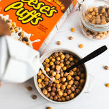 REESE’S PUFFS Chocolatey Peanut Butter Cereal, Kid Breakfast Cereal, Mega Size, 31.2 oz