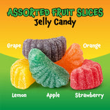 Fruit Slices - 2 Pound Bulk Pack (65 Count) - Assorted Fruit Jelly Candy - Unwrapped Wedges - Old Fashioned Jelly Candy for Gifting, Snacking