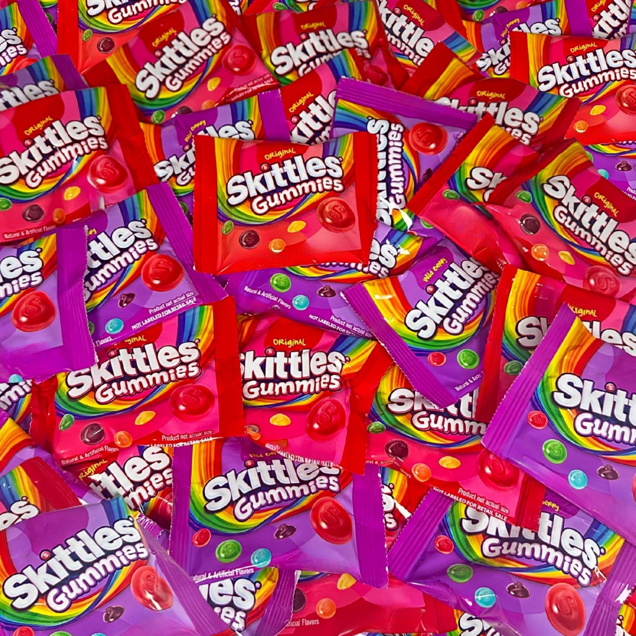 Skittles Gummies Mix 1.5 LB Fun Size Variety Pack of Original & Wild Berry Flavors Individually Wrapped Fruity Gummy Candy for Parties, Gifting