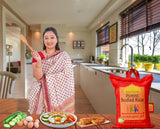 Asian Kitchen Ponni Boiled Rice 20-Pound Bag, 20lbs (9.08kg) Short Grain Par Boiled Rice ~ All Natural | Gluten Free | Vegan | Indian Origin | Export