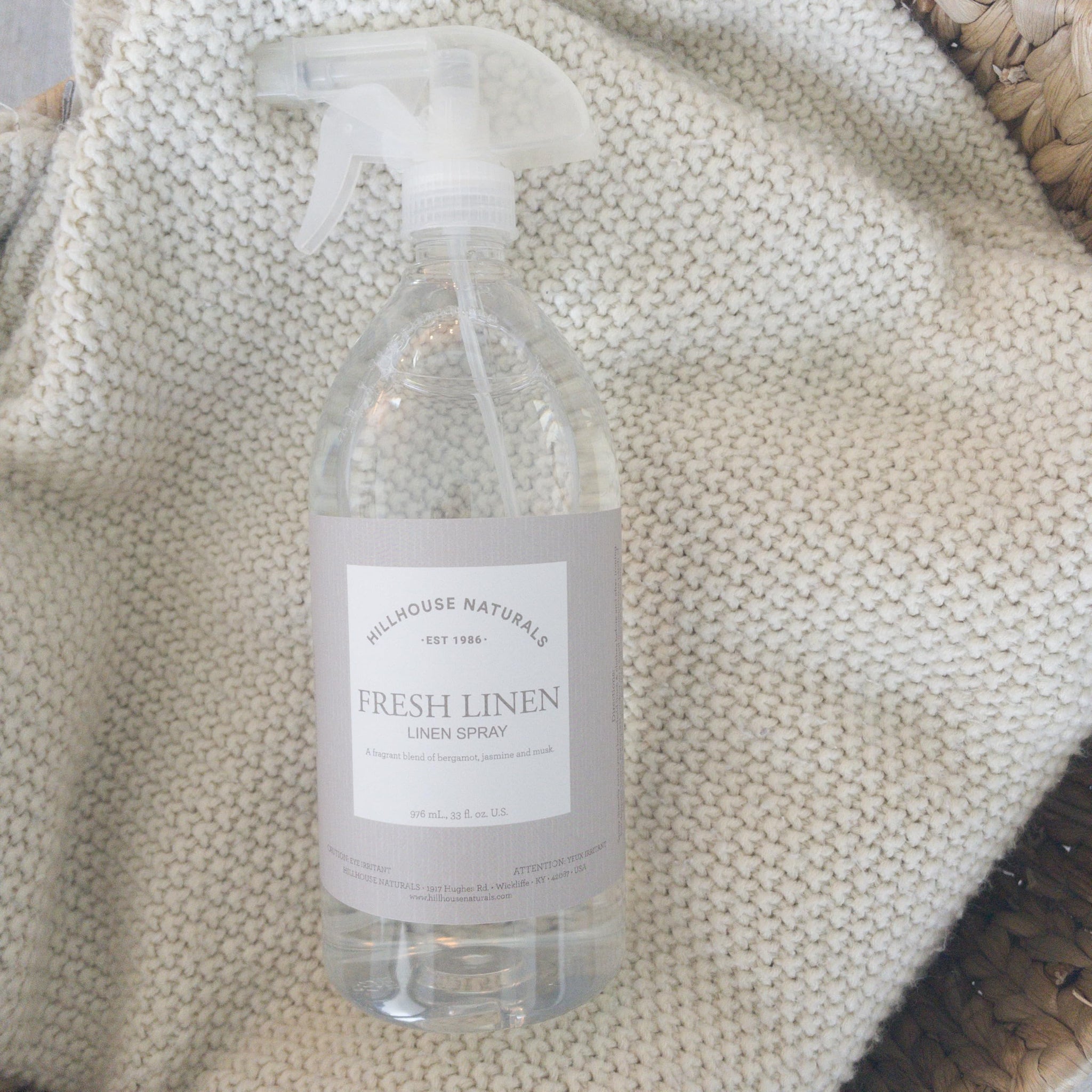 Hillhouse Naturals - Linen Spray - Aromatherapy Spray for Relaxation & Sleep - Refresh Bedding, Curtains & More - with Citrus, Bergamot, Rose & Musk