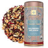 Teabloom Organic Herbal Tea, Wildberry Mélange Loose Leaf Tea, Berry Flavor Herbal Tea, USDA Organic Certified and Kosher Certified Fruit Tea Blend