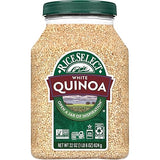 RiceSelect White Quinoa, Premium White Seeds, Gluten-Free, Non-GMO, Good Source of Fiber and Protein, 22oz Jar (Pack of 1)