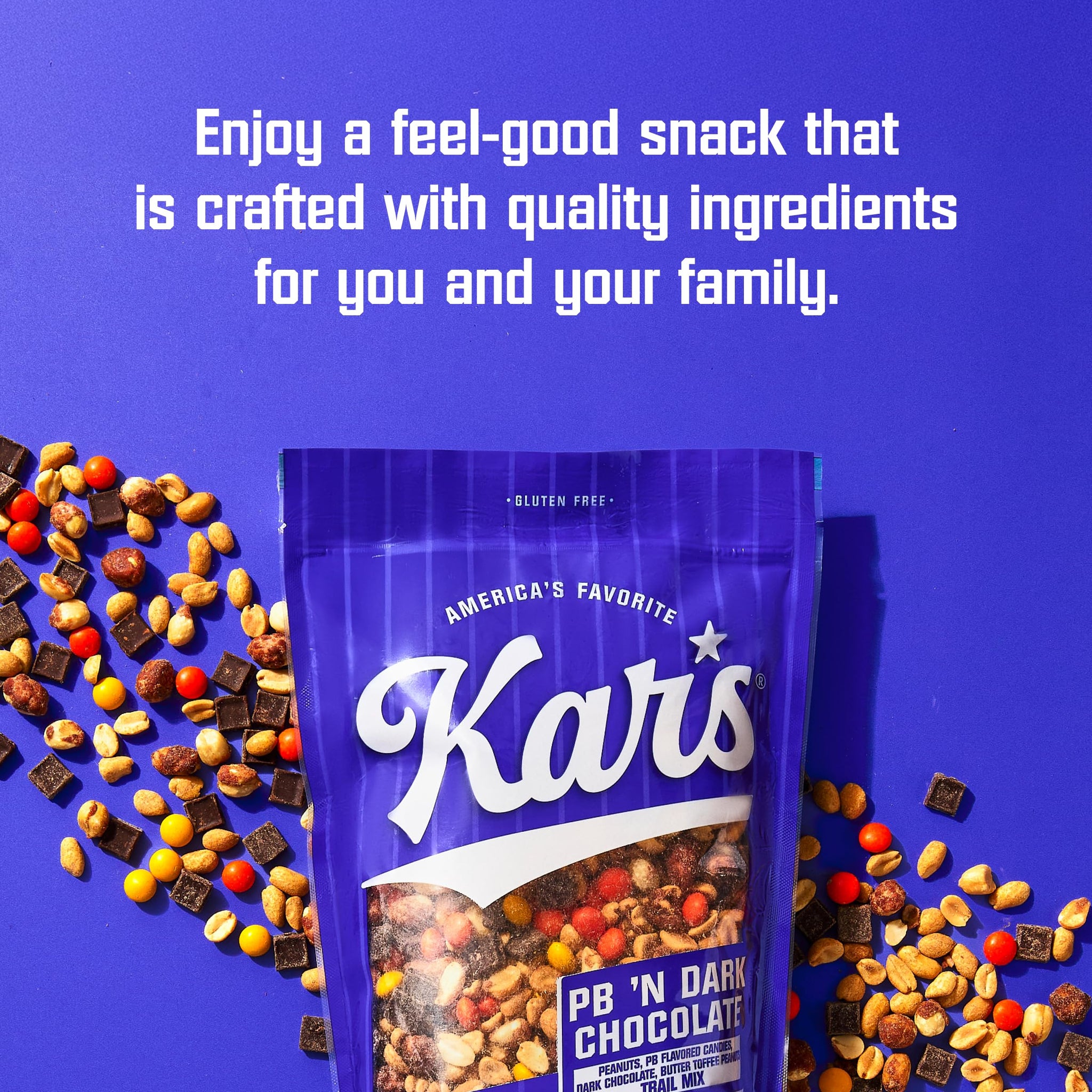 Kar’s Nuts Peanut Butter ‘N Dark Chocolate Trail Mix, 28 oz - Resealable Pouch (Pack of 1), Gluten-Free Trail Mix Snack