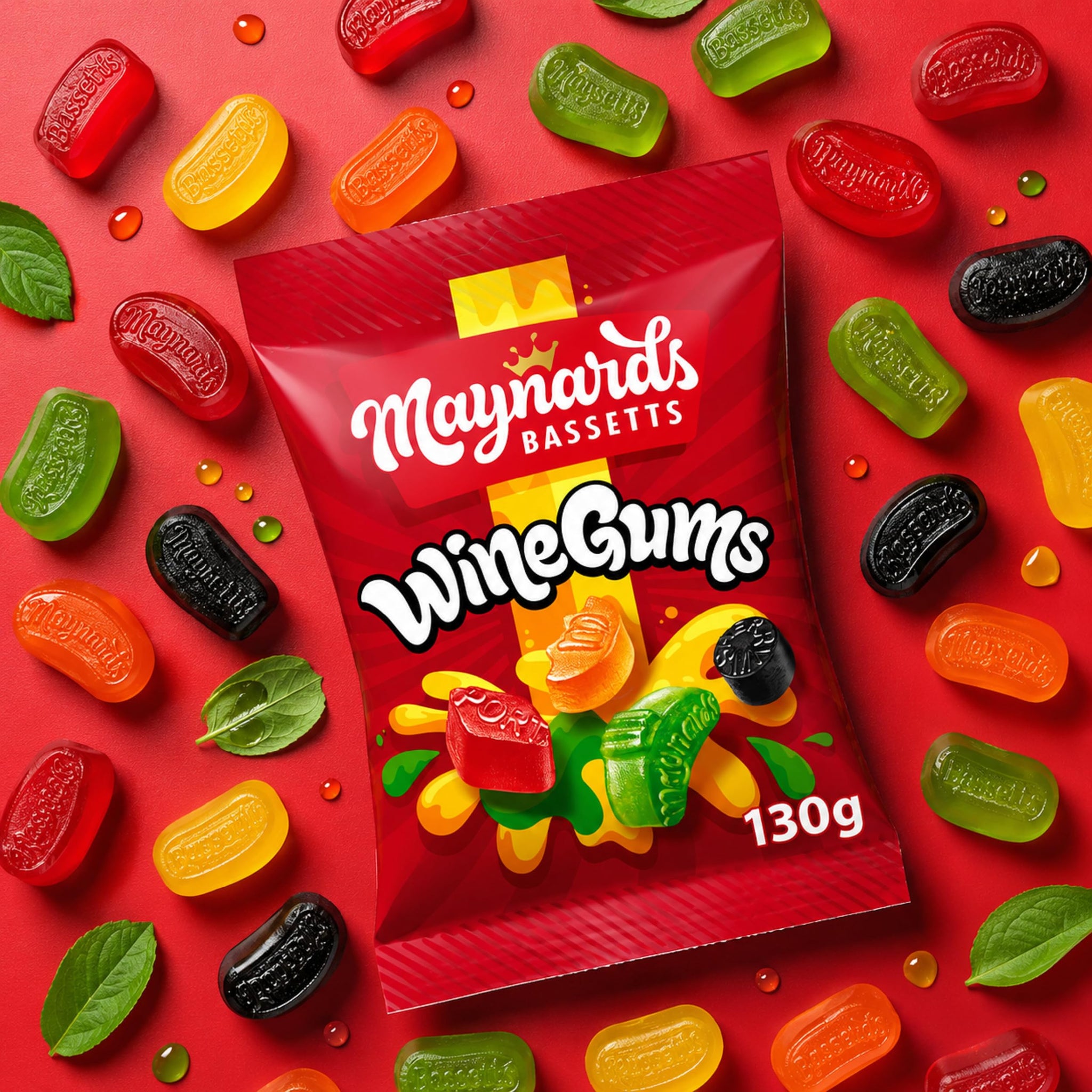 Maynards Wine Gums Bag 130g (Pack of 6)