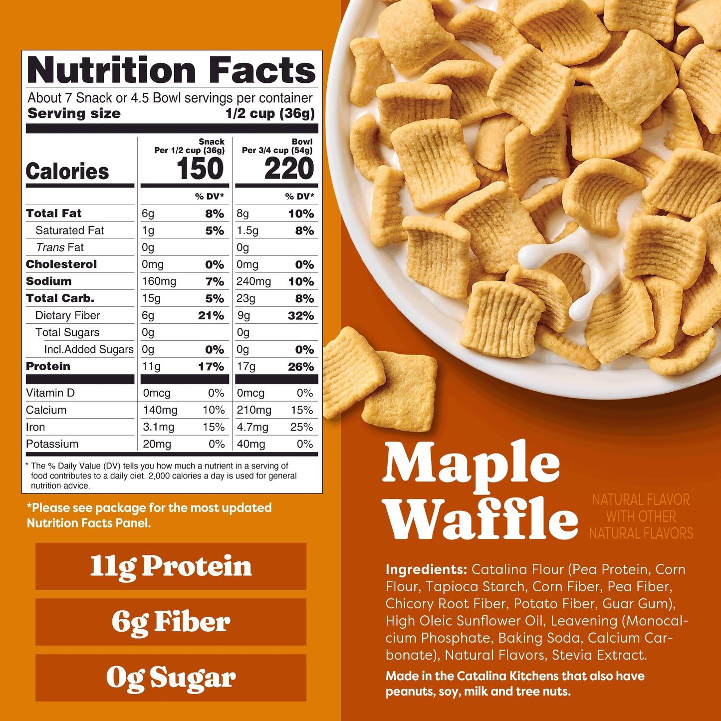 Catalina Crunch Protein Cereal, Maple Waffle, 9 oz Bag (Pack of 1)