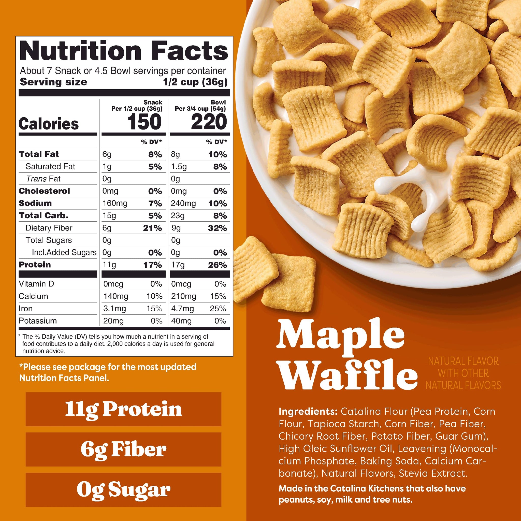 Catalina Crunch Protein Cereal, Maple Waffle, 9 oz Bag (Pack of 1)