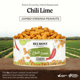 Belmont Peanuts Gourmet Chili Lime Virginia Peanuts, 20 oz (1 Pack) - Simple Ingredients, No Preservatives, 7g Protein - A Premium, Citrusy, Spicy
