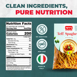 FIFY'S GLUTEN-FREE Teff Spaghetti Pasta - All Natural, Nutrient-Rich Gluten Free Spaghetti with Ancient Grain Teff and Rice Flour - Made in Italy