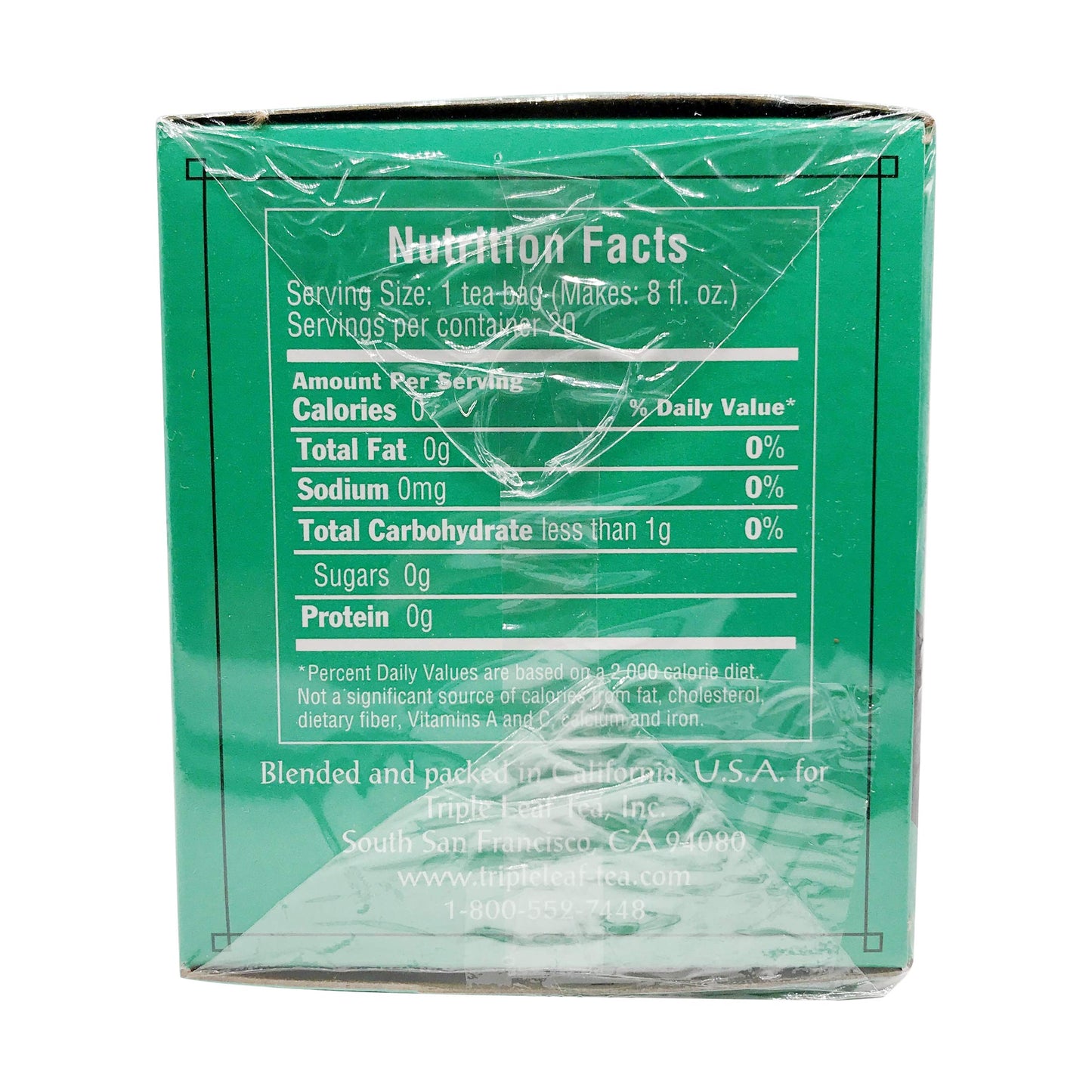 Triple Leaf Jasmine Green Tea - 20 bags per pack - 6 packs per case.