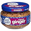 Spice World Minced Ginger - 4oz Ginger Jar with Non-GMO Ingredients, Perfect for Stir Fry, Marinades, & More - Ready-to-Use Seasonings for Cooking
