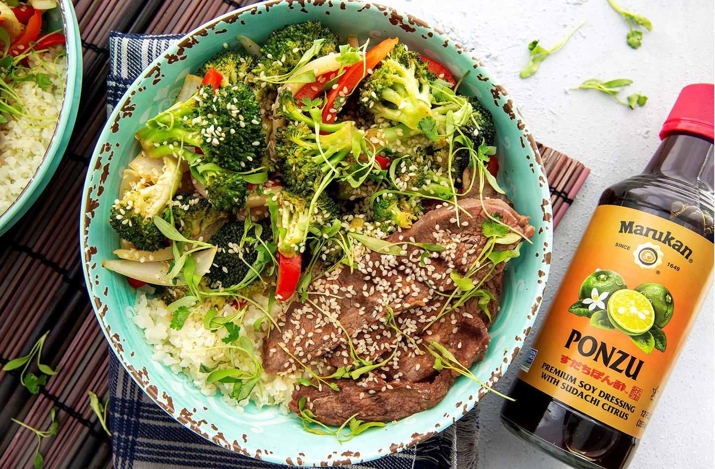 Marukan Ponzu Sudachi Soy Citrus Dressing (brown label), 12 Ounce Glass Bottle (Pack of 1)