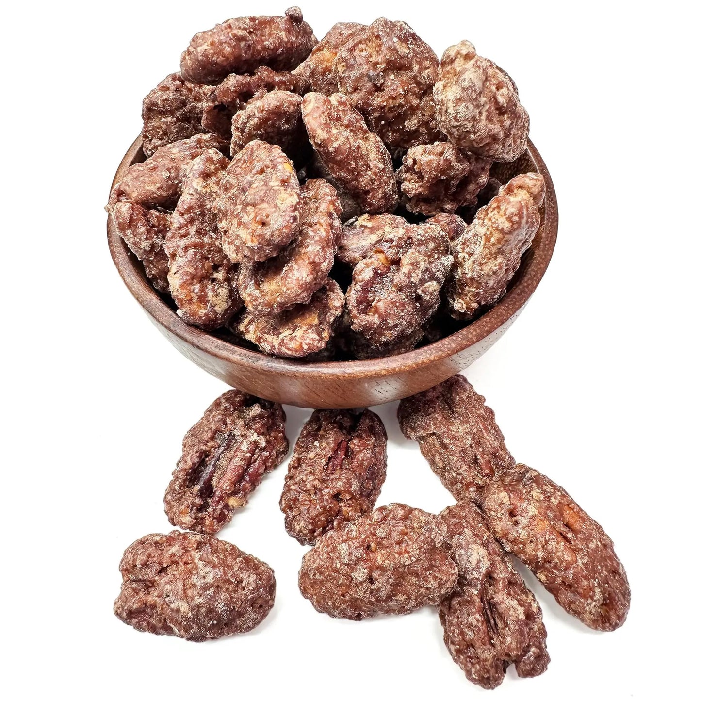 NY Spice Shop Apple Pie Pecans - 1 Pound Candied Whole Pecans Bulk - Healthy Snacks Mix Proteins - Crunchy Delicious Treat