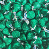 Hershey's Kisses Dark Green Foils Milk Chocolate Candy, Individually Wrapped, For St. Patrick's Day Celebrations, Bulk Pack Of 6 Pounds