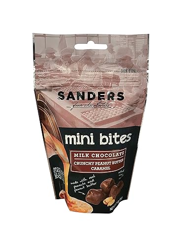 Sanders Fine Chocolates Milk Chocolate Peanut Butter Caramel Mini Bites, 3.75 oz.