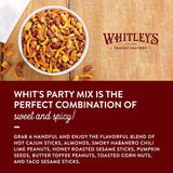 Whitley’s 'Whit's Party Mix' - Sweet & Spicy Snack Mix, Sesame Sticks, Corn Nuts, Cajun Sticks & Nuts (18 Ounce Tin)