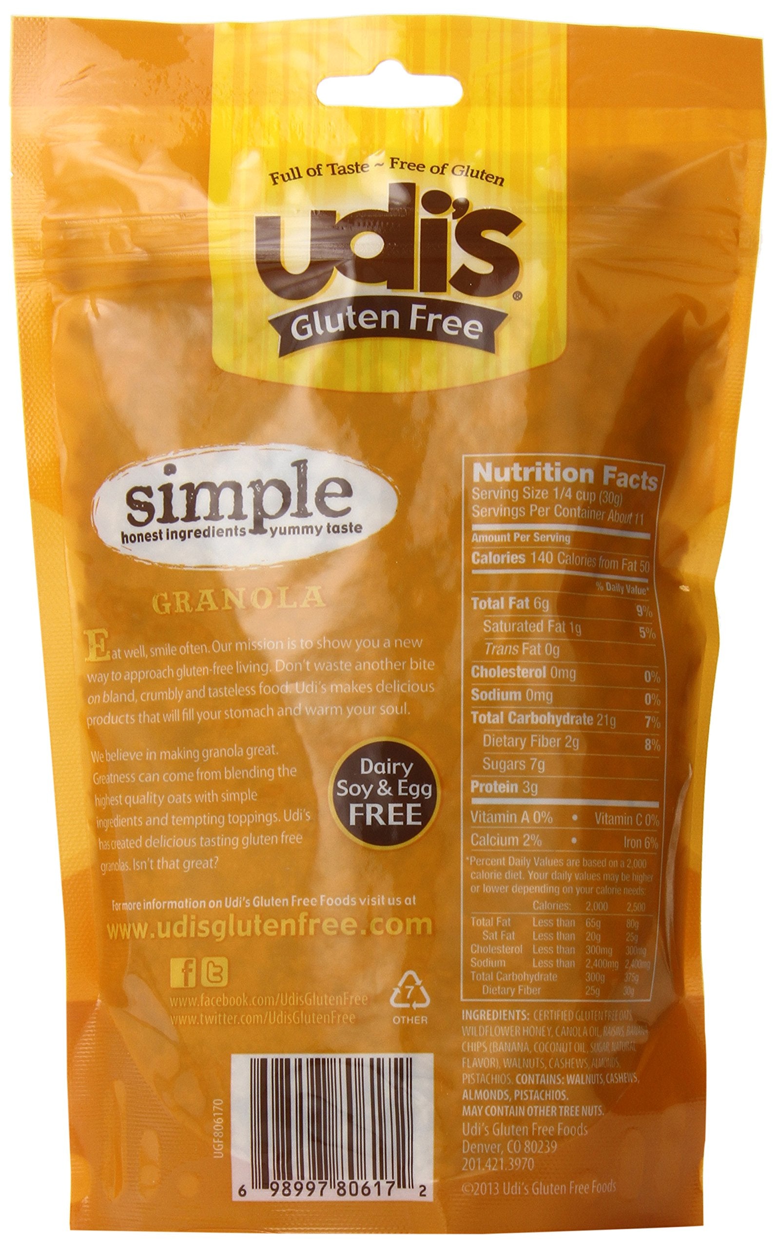 Udi's Gluten Free Granola, Original, 12 Ounce (Pack of 3)