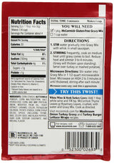 McCormick Gluten Free Turkey Gravy Mix (4 Pack) .88 oz Packets