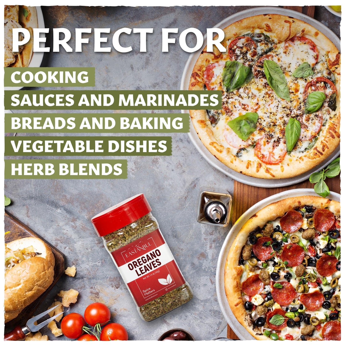 Eastanbul Oregano, Dried Oregano, Mediterranean Style, 1.4oz, Dried & Pure Leaves, Turkish Spice, Exquisitely Fragnant, Vegan Full-Flavor, Perfect